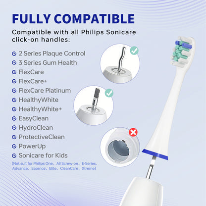 Perect® Replacement Toothbrush Heads 6-Pack for Philips Sonicare