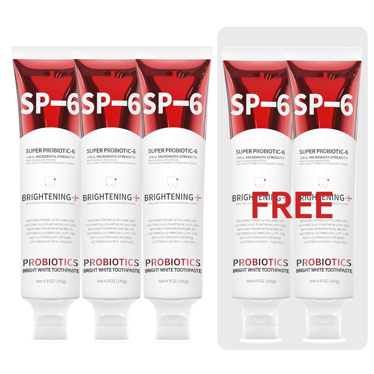 Genuine Authorization Probiotic Intense Brightening SP-6® Toothpaste.